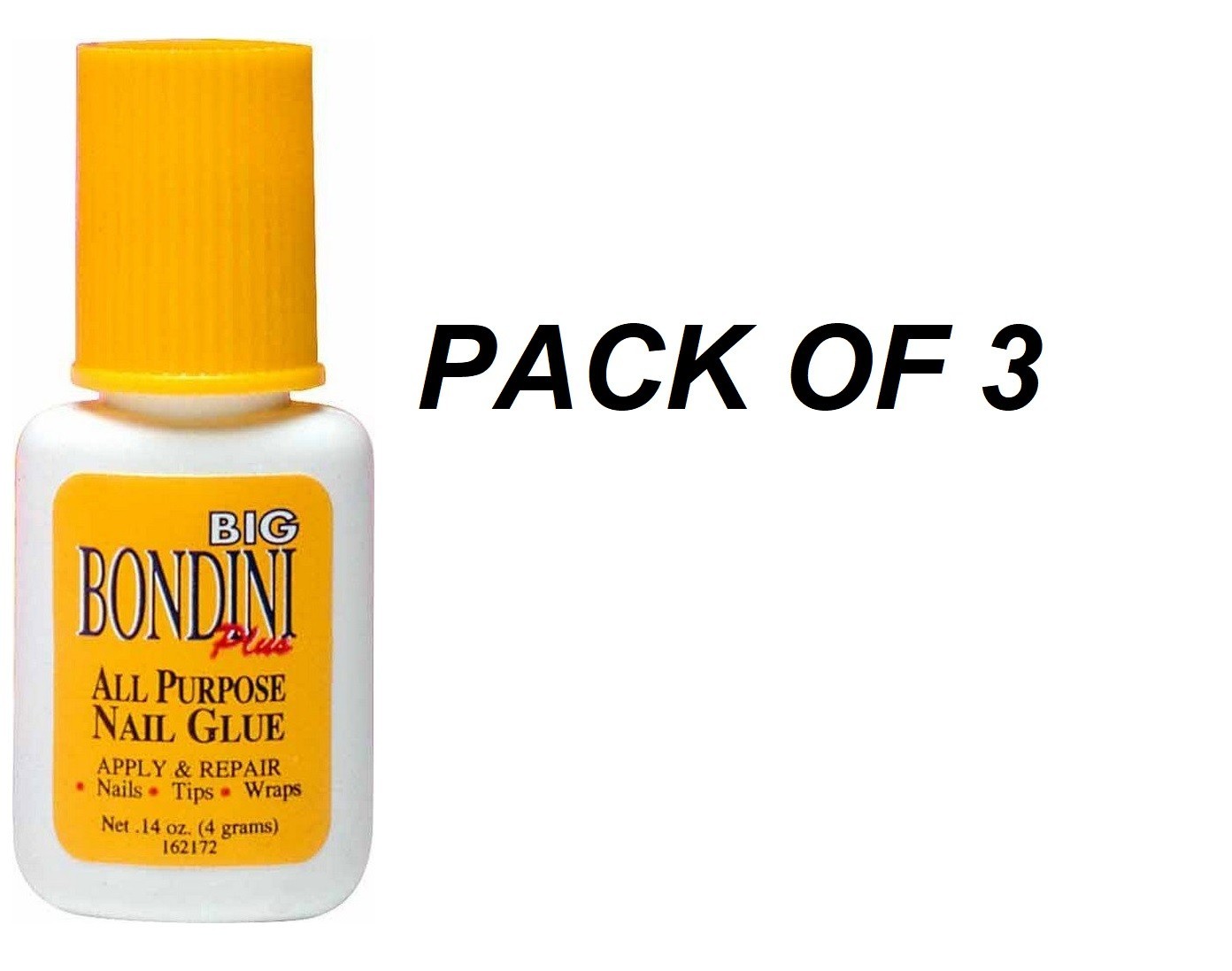 Bondini Glue 0.14 oz Yellow Cap – 3 PACK