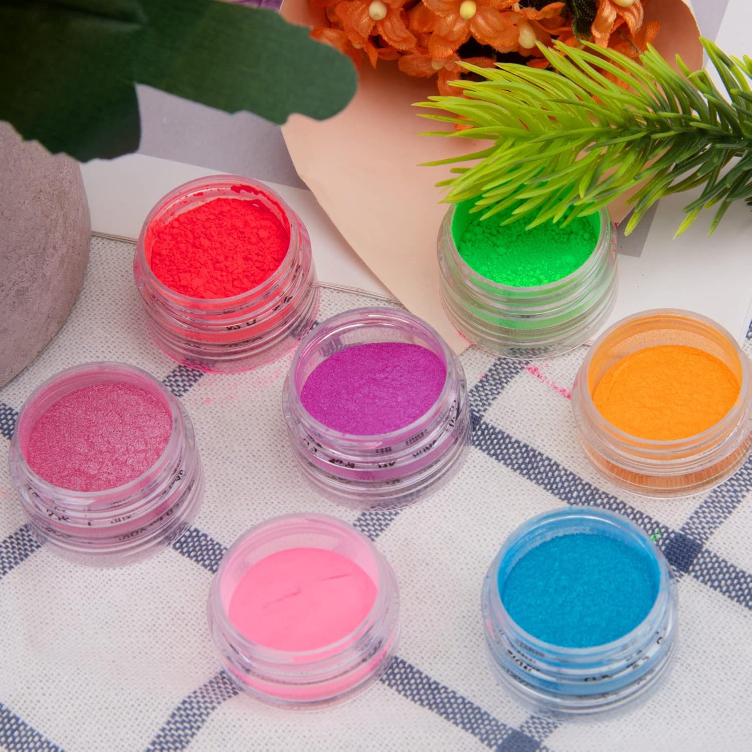 36 colores de pigmento para uñas en gel acrílico, pigmentos para arte colorido