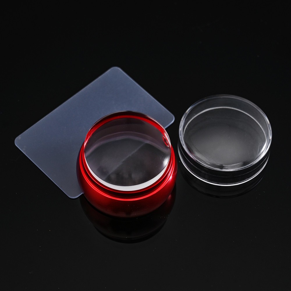 Jelly Silicone Nail Stamper Scraper Set Nail Templates Stamp For Stamping Polish