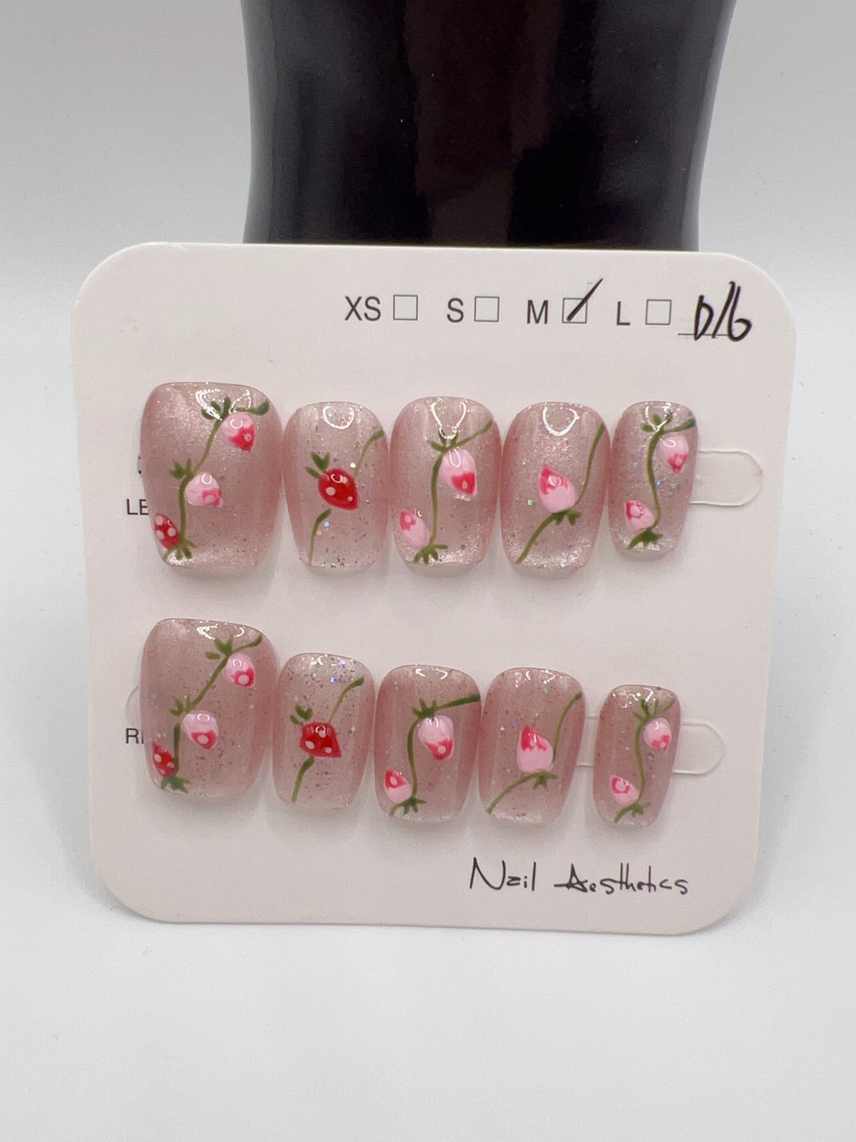 Short Square Press-On Nails – Simple Daily Designs, 10 Styles, Medium Size