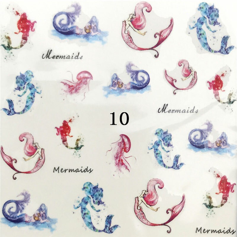 2 Sheets Nail Water Decals Flower Birds Slider Transfer Nail Art Stickers Tips✔