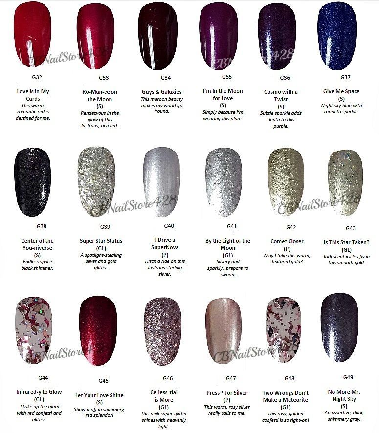 OPI Gelcolor Soak-off – STARLIGHT Discontinued Collection -Choose Any Color .5oz