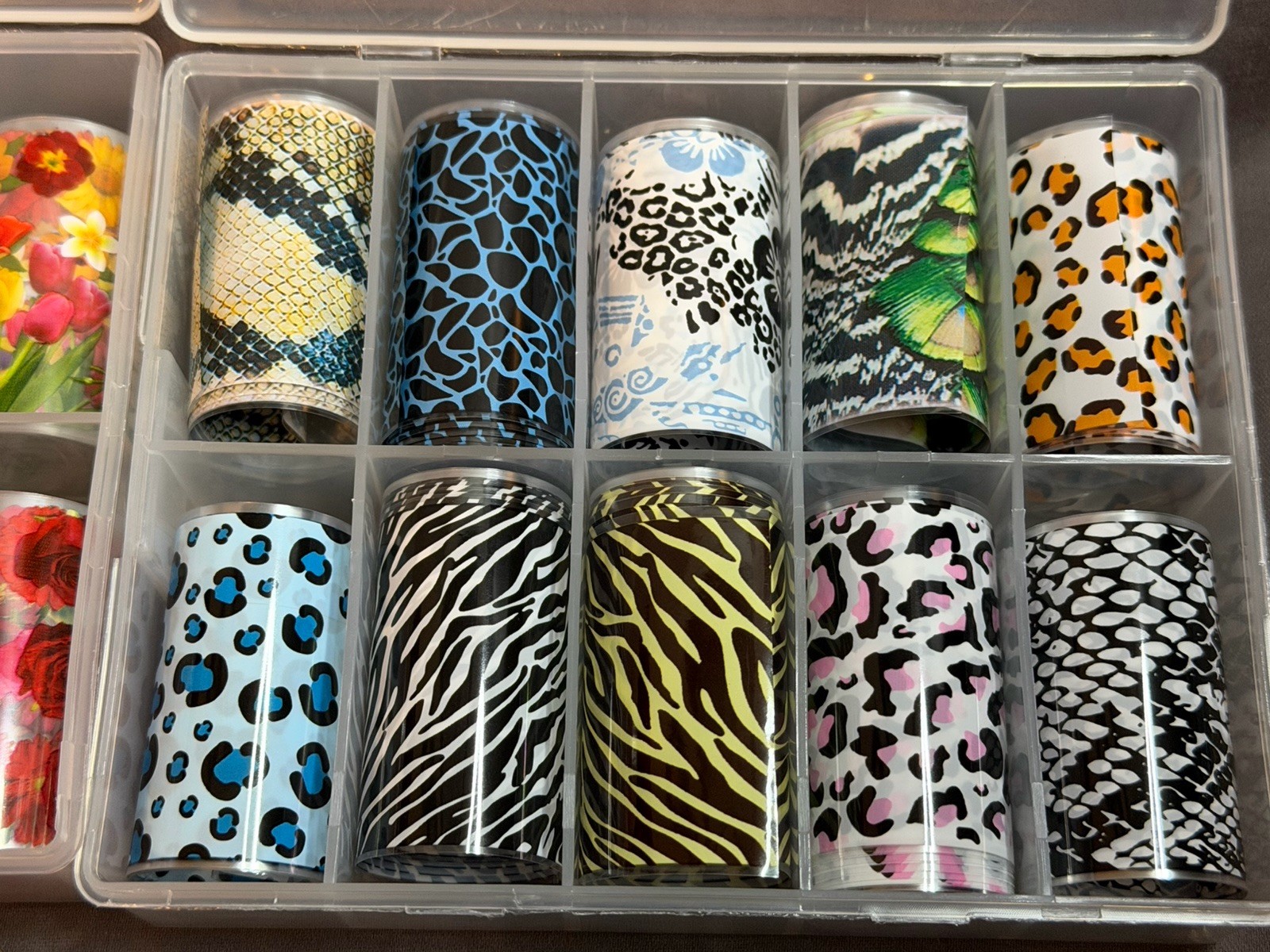 80 Roll Nail Art Transfer Foil Mega Lot Cases Floral Lace Christmas Animal