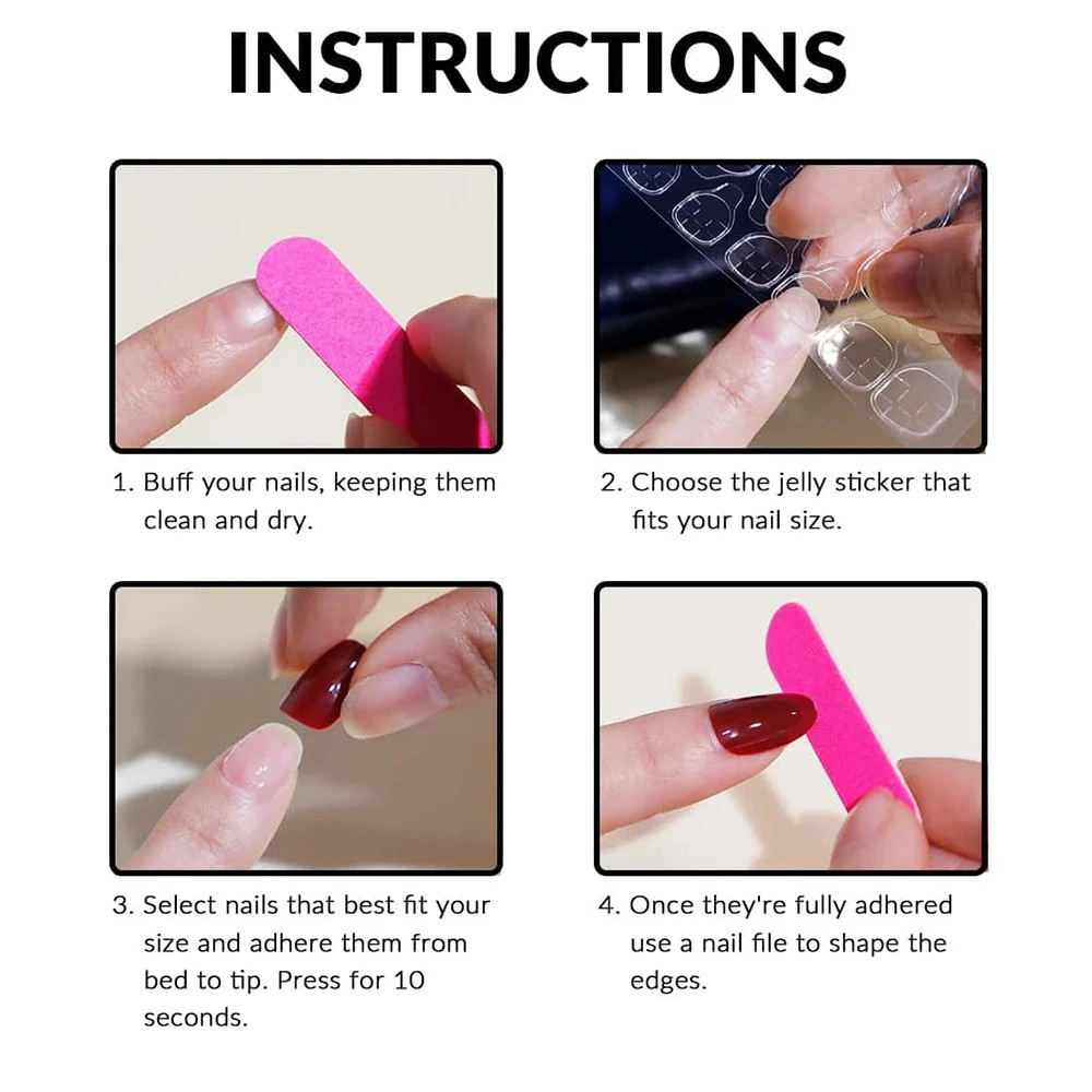 French Press On Toe Nails 24PCS Short Square Pink Fake Toe Nails With White Edge