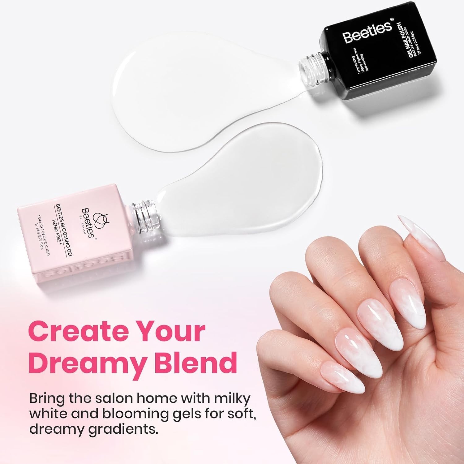 Nail Design Kit with Gradient Brushes, Blooming Gel, and Palette for Beginners