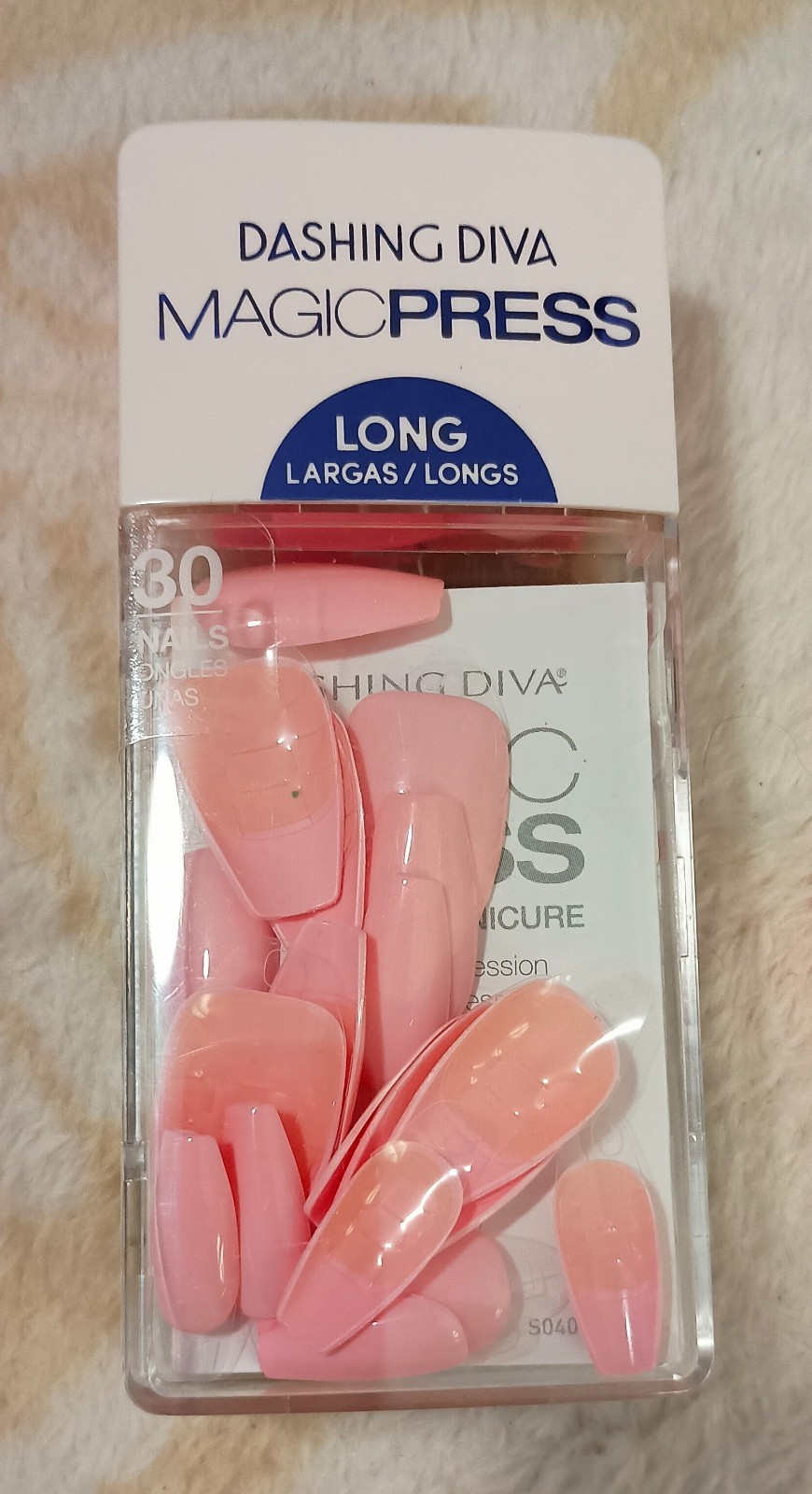 Lot Of 3 Acrylic Nails Sets,White,Blue,Pink And Buffer. *New