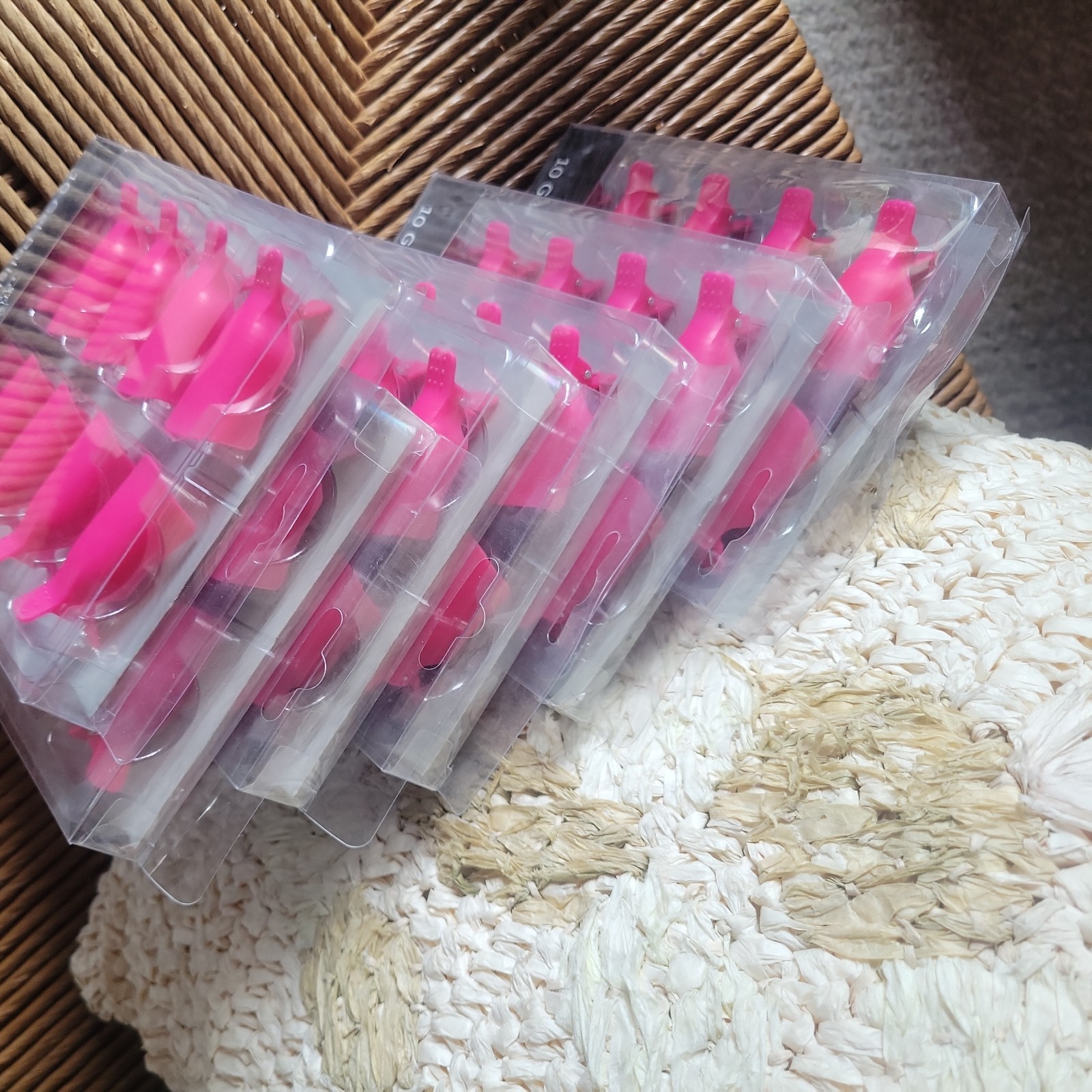 Studio Selection 10 Pink Gel Polish Soak Off Clips, lot of 6
