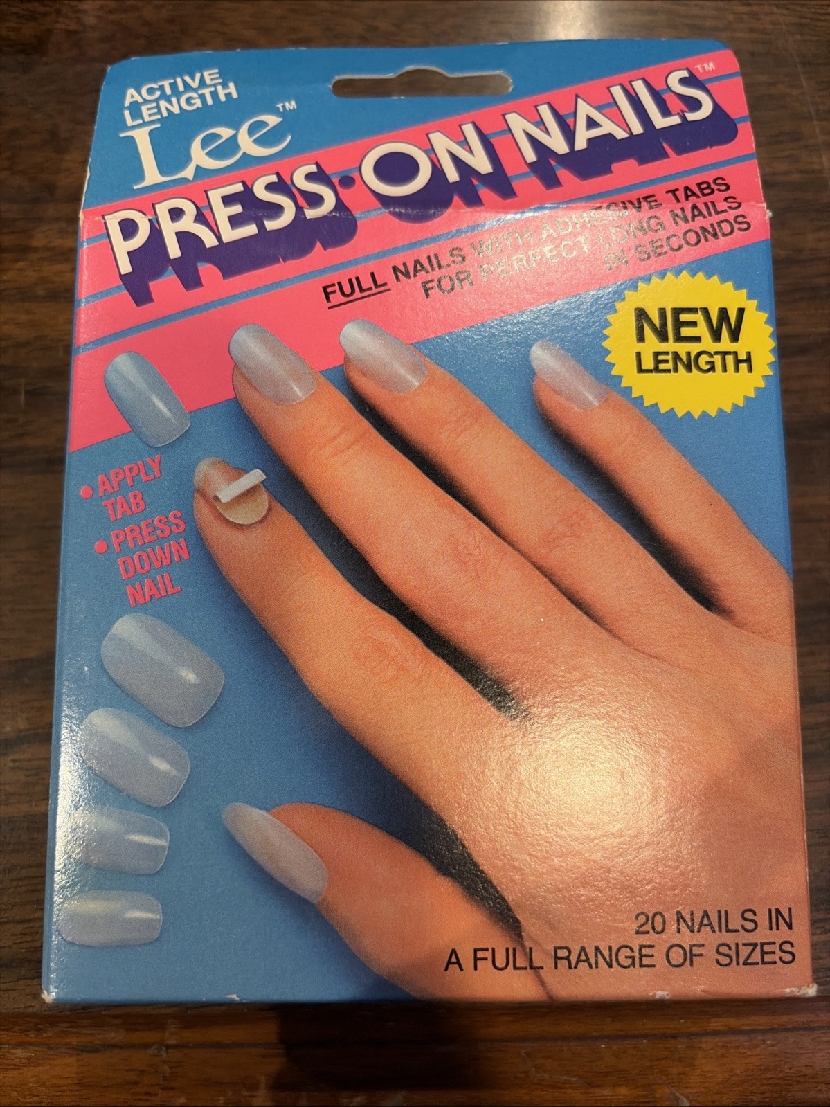 Vintage Lee Press On Nails Sealed Package New Old Stock 1980s