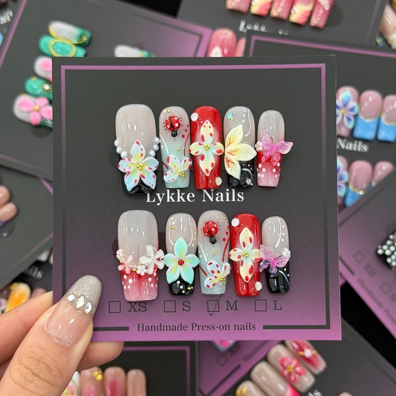 80 Nail Art with Mixed Color Scheme Suitable for Any Occasion, Reusable Nail Art