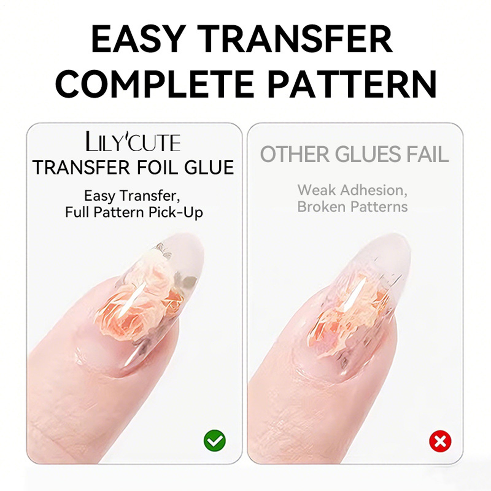 `Nail Art Foil Glue Gel 8ml UV Lamp Needed Adhesion Transfer Gel Starry Strong