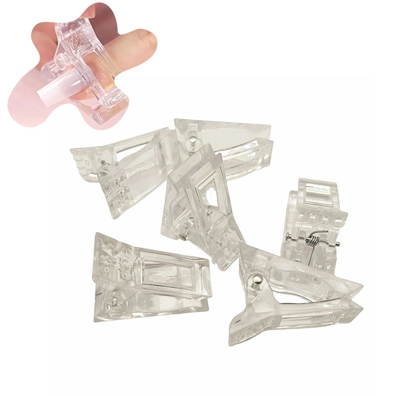 10 PCS/Set Nail Structure Fixation Clamp Crystal Nail Fixing Clip Nail Mold