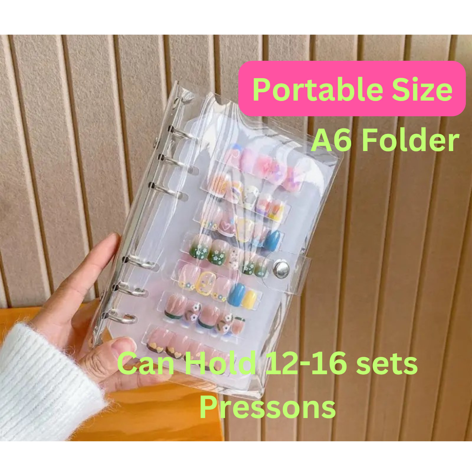 Press On Nails Organizer/Storage/Holder| Medium Size can hold 36-48 sets presson