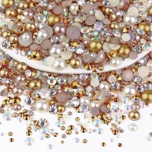 60g Mix Pearls and Champagne Gold Blend | Mix Champagne | Gold | Ivory