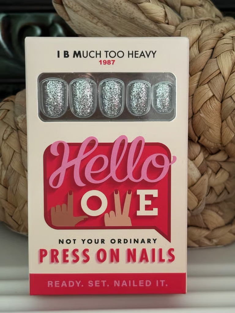 Hello Love I B Much Too Heavy Press On Nails