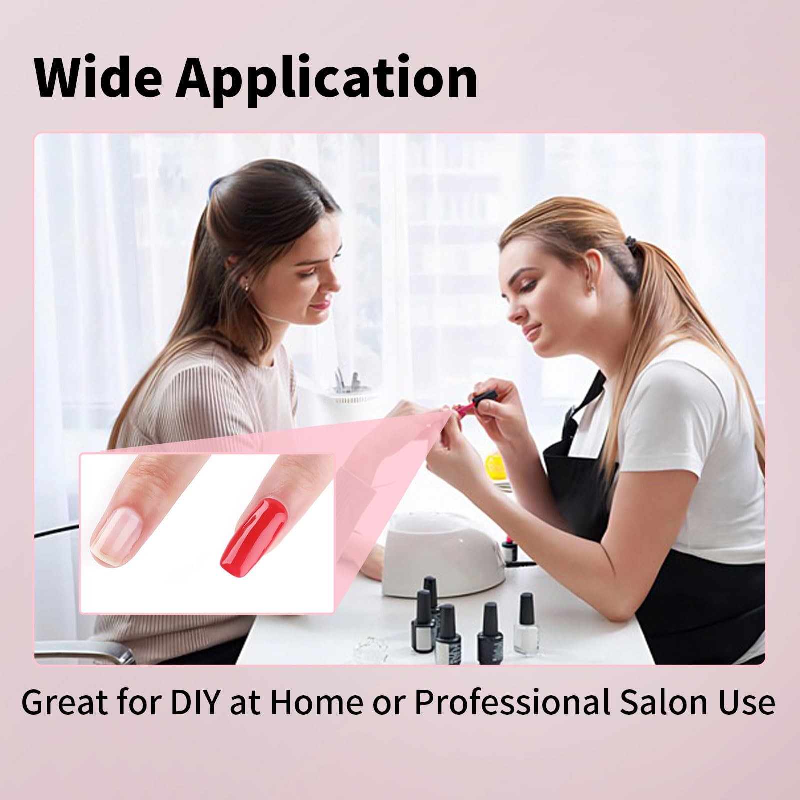 KMYZQDV 100PCS Fiberglass Nail Wrap Extension Kit Nails Repair Natural white