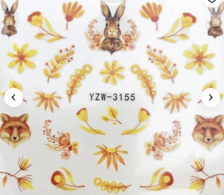 Flower, Floral Nail Art Water Decals DIY Nail (Group 7)