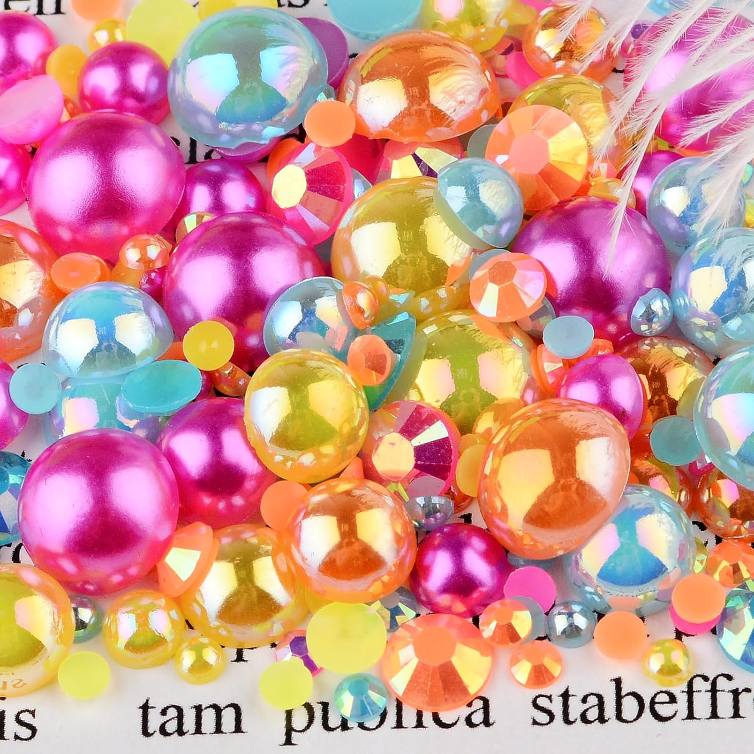 3900+ Pcs Rhinestones and Pearls Kit, 2-10Mm Flatback Gems for Nail Art, Tumbler