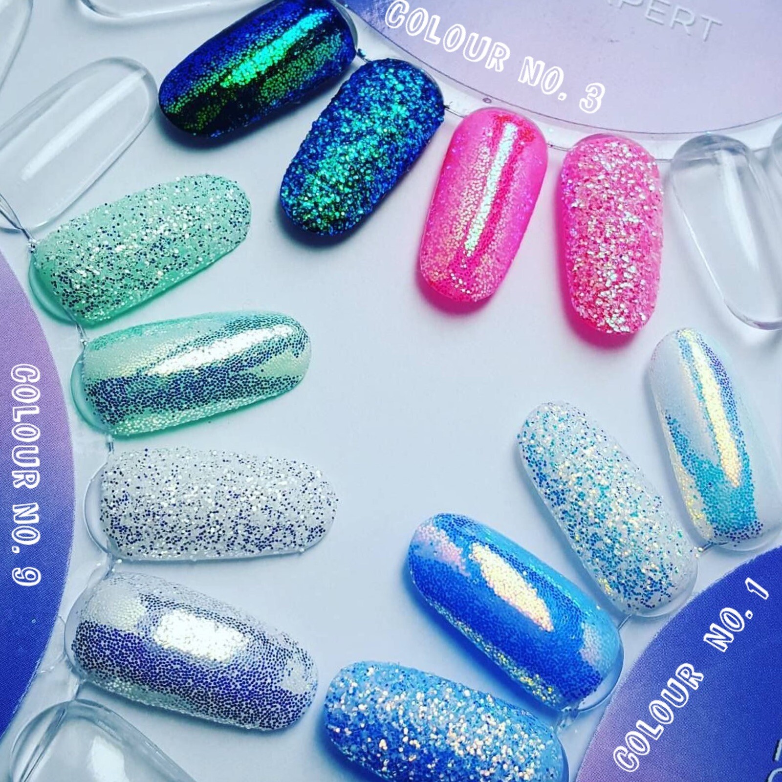 PIXEL EFFECT Kopciuszek NAIL ART GLITTER IRIDESCENT SEQUINS Powder Cinderella UK