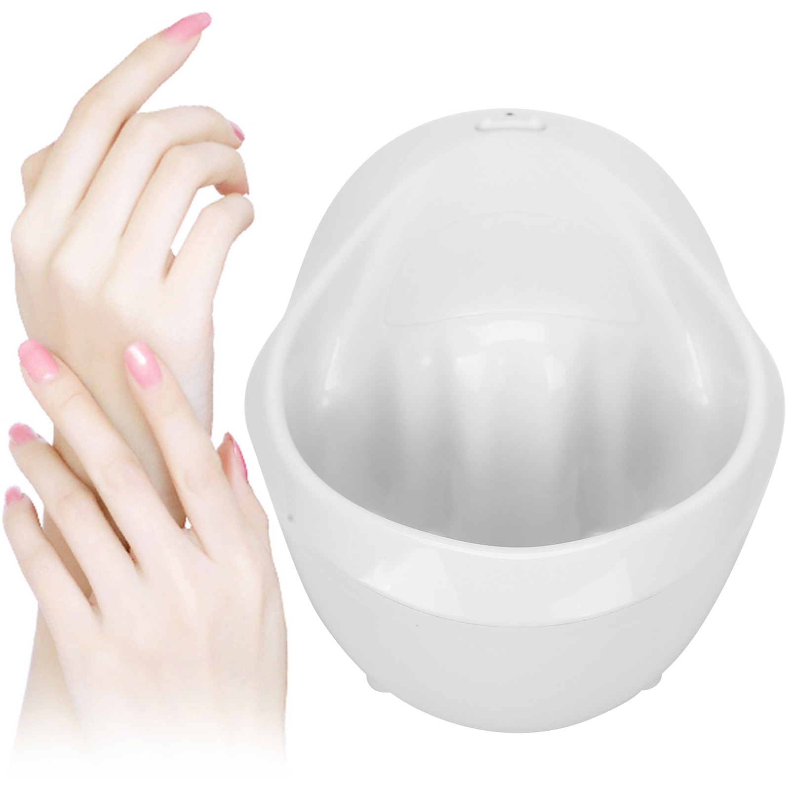 Electric Nail Soaking Bowl Bubble Vibration Hand Spa Massage Machine Manicure US