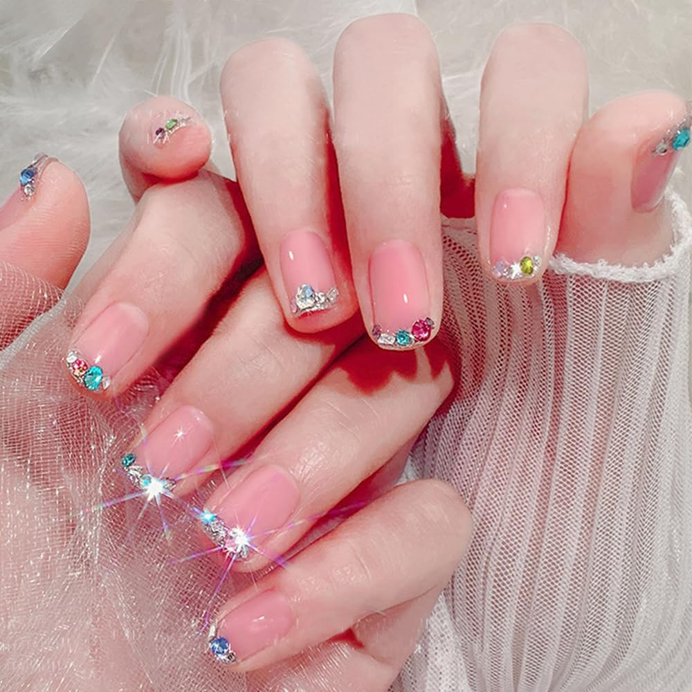 3000Pcs Mini Rhinestones for Nails Colorful Nail Rhinestones Acrylic Flatback