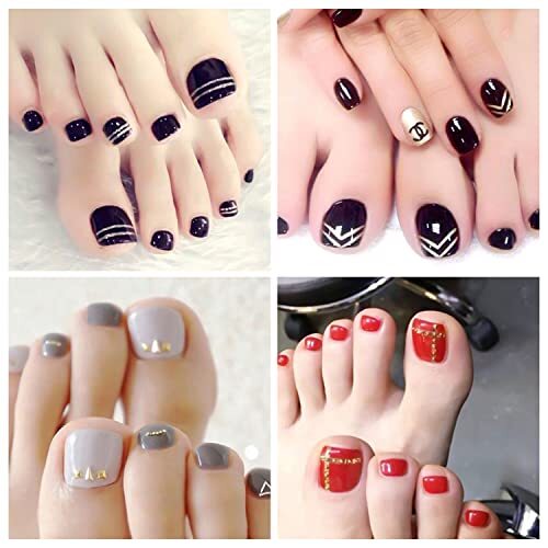 660 Pieces 30 Sheets Toe Nail Polish Strips Nail Stickers Full Nail Wraps Kit1