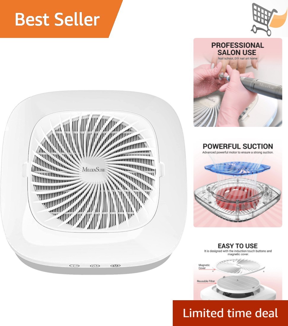 Nail Dust Collector Plastic 3.15×6.3in Reusable Filter Salon Professional