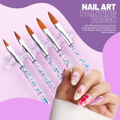 Nail Art Tools Set, 23 Pcs Nail Art Brushes, 5 Pcs Nail Dotting Tool, 2 Set