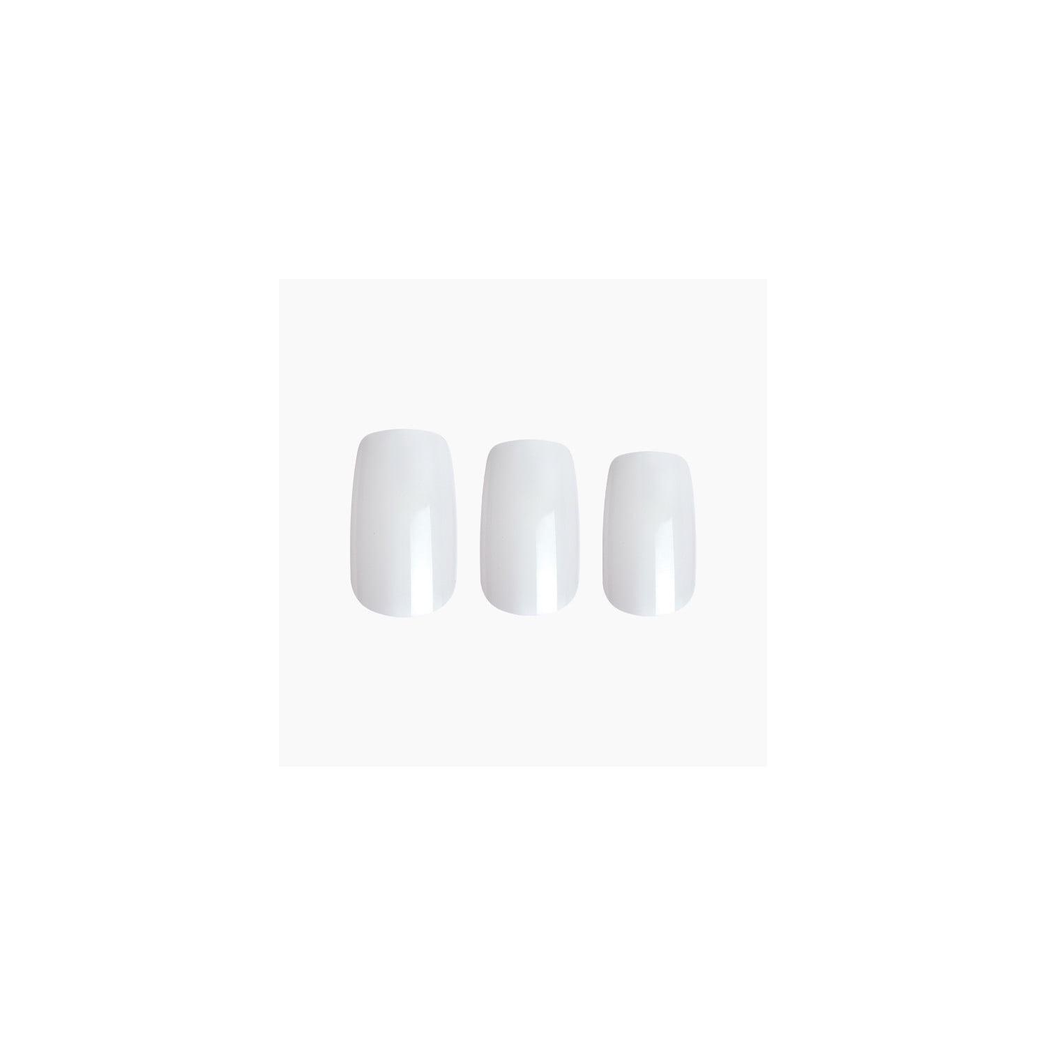 KISS Full-Cover Nails Press on Nails, Active Square, Clear, Medium Square-100 Ct