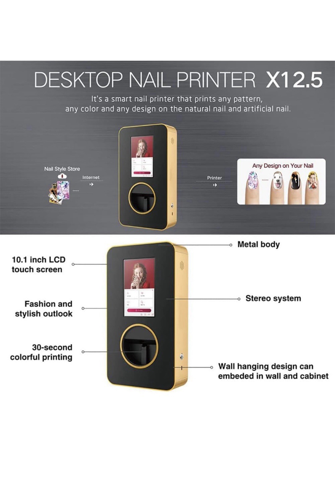 O’2 x12.5 Smart Nail Printer Brand New