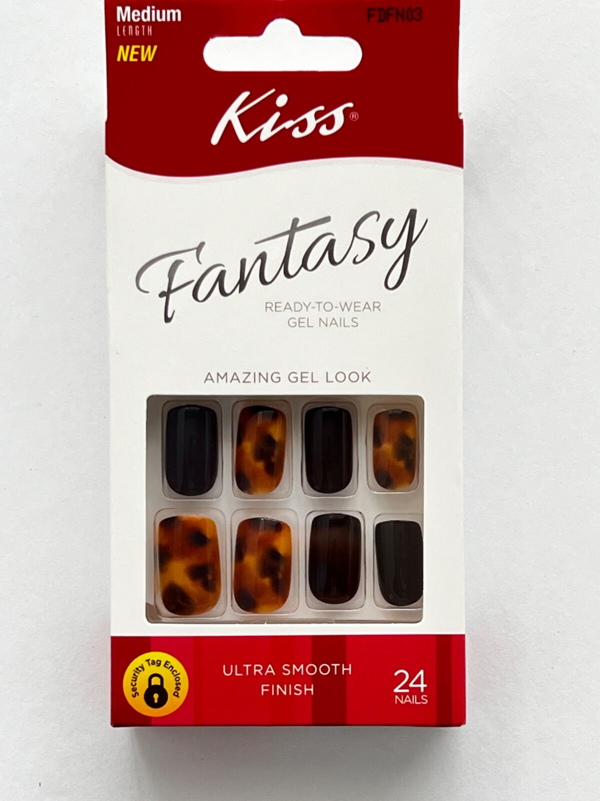 KISS Fantasy Ready to Wear Gel Nails Medium Length 24 count Twirl Girl FDFN03