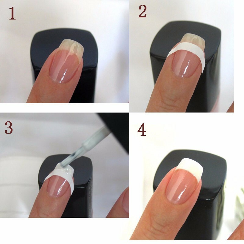 French Manicure Nail Tip Guides Stickers Stencils Tape Nail Art Acrylic Gel