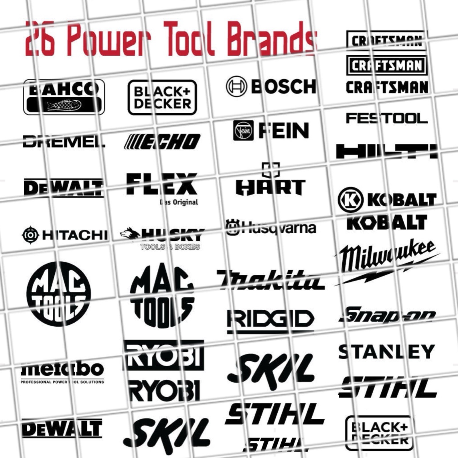 Power Tools Logo Waterslide Nail Art Decals Set Of 50 Instructions Bonus
