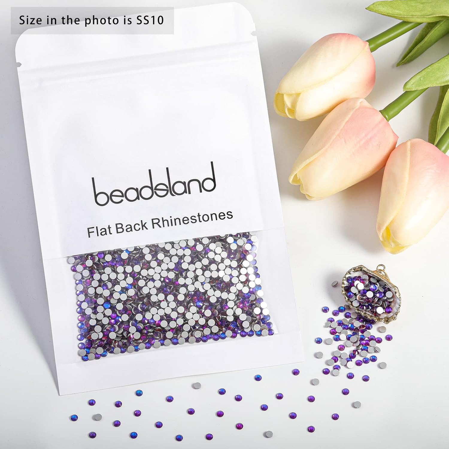 2880Pcs Flat Back Crystal Rhinestones round Gems for Nail Art and Craft Glue Fix