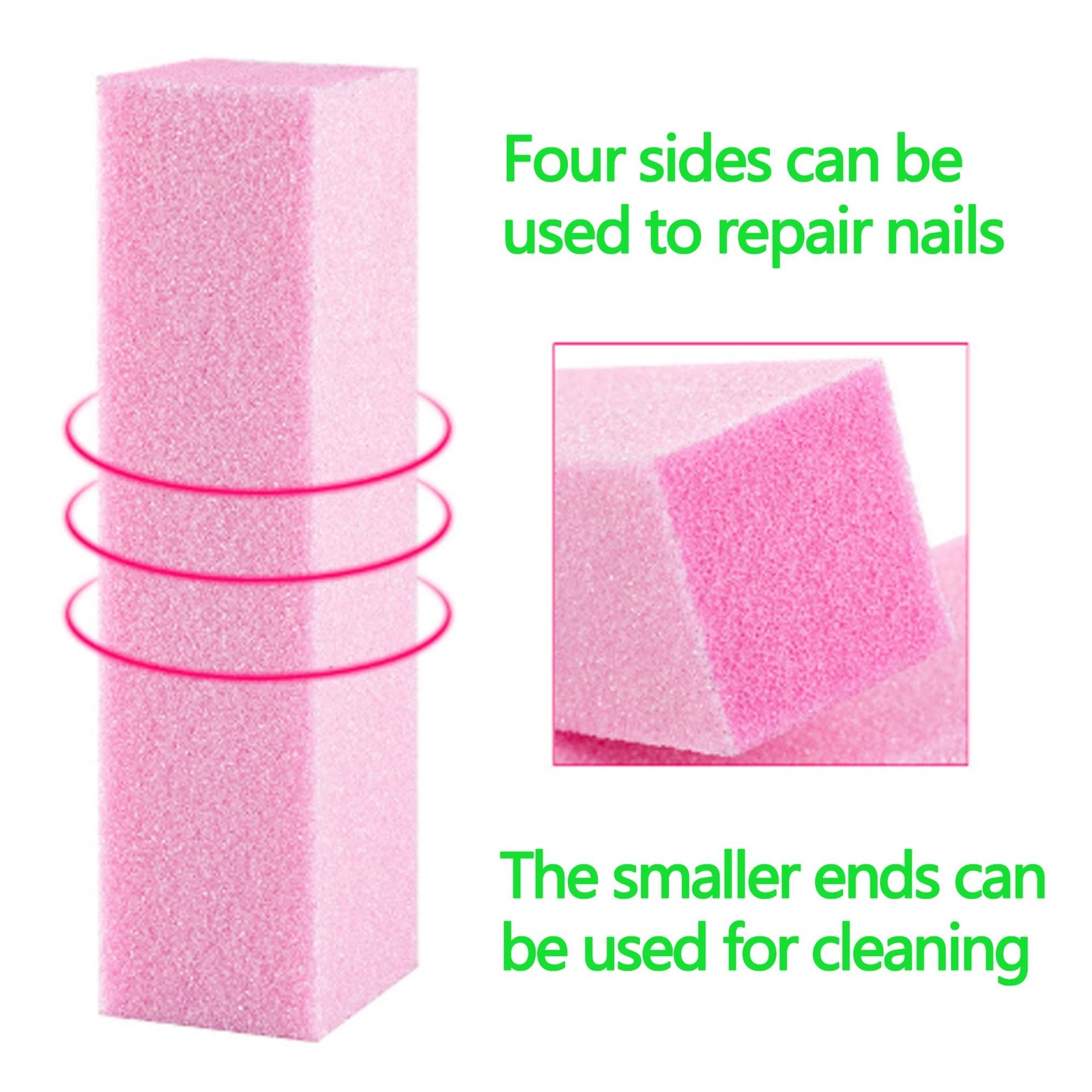 20 pcs Nail Buffer Blocks with 4 Sides, 120 Grit Professional Pedicure Manicu…