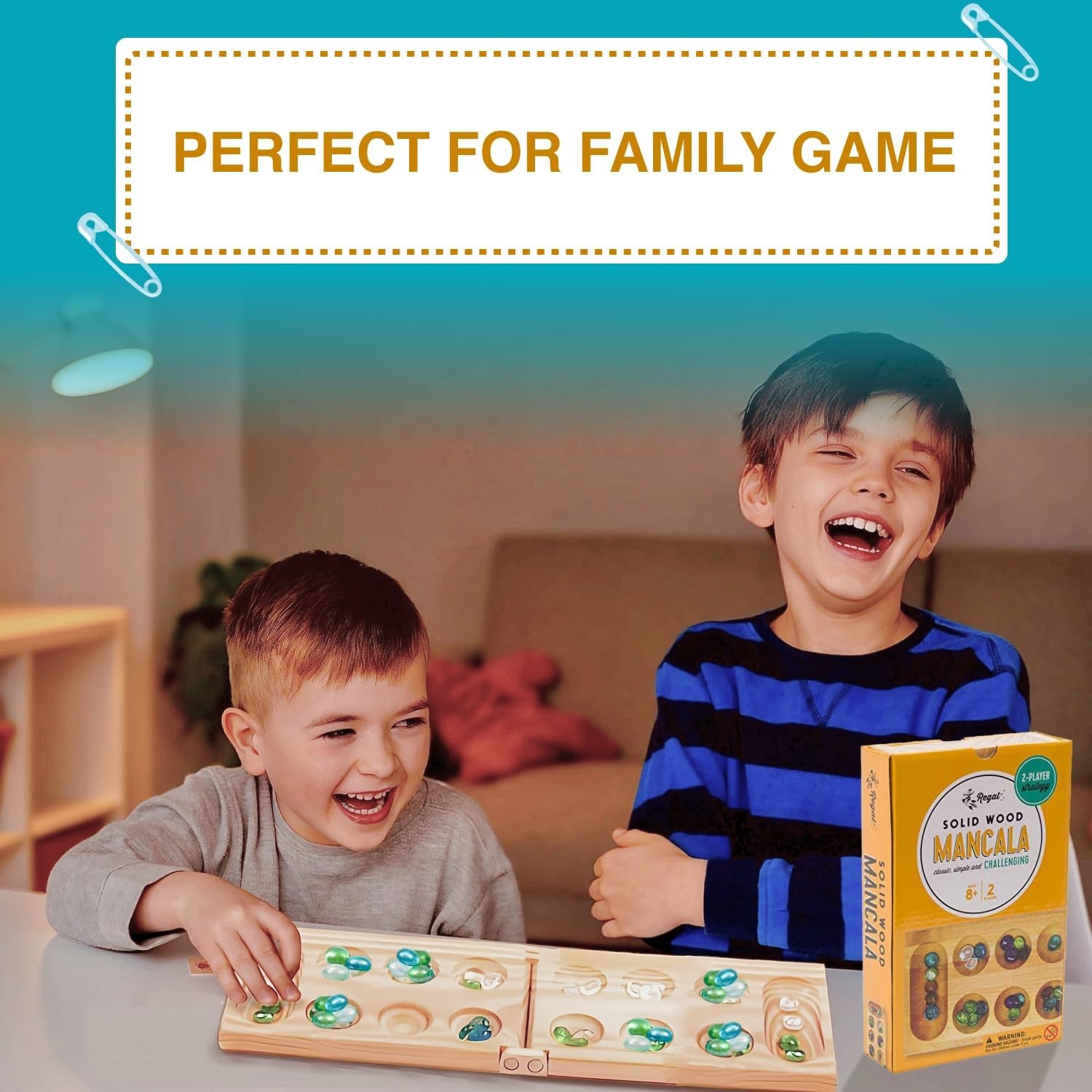 Regal Games Mancala Board Game – Fun Classic Table with Wooden Board…