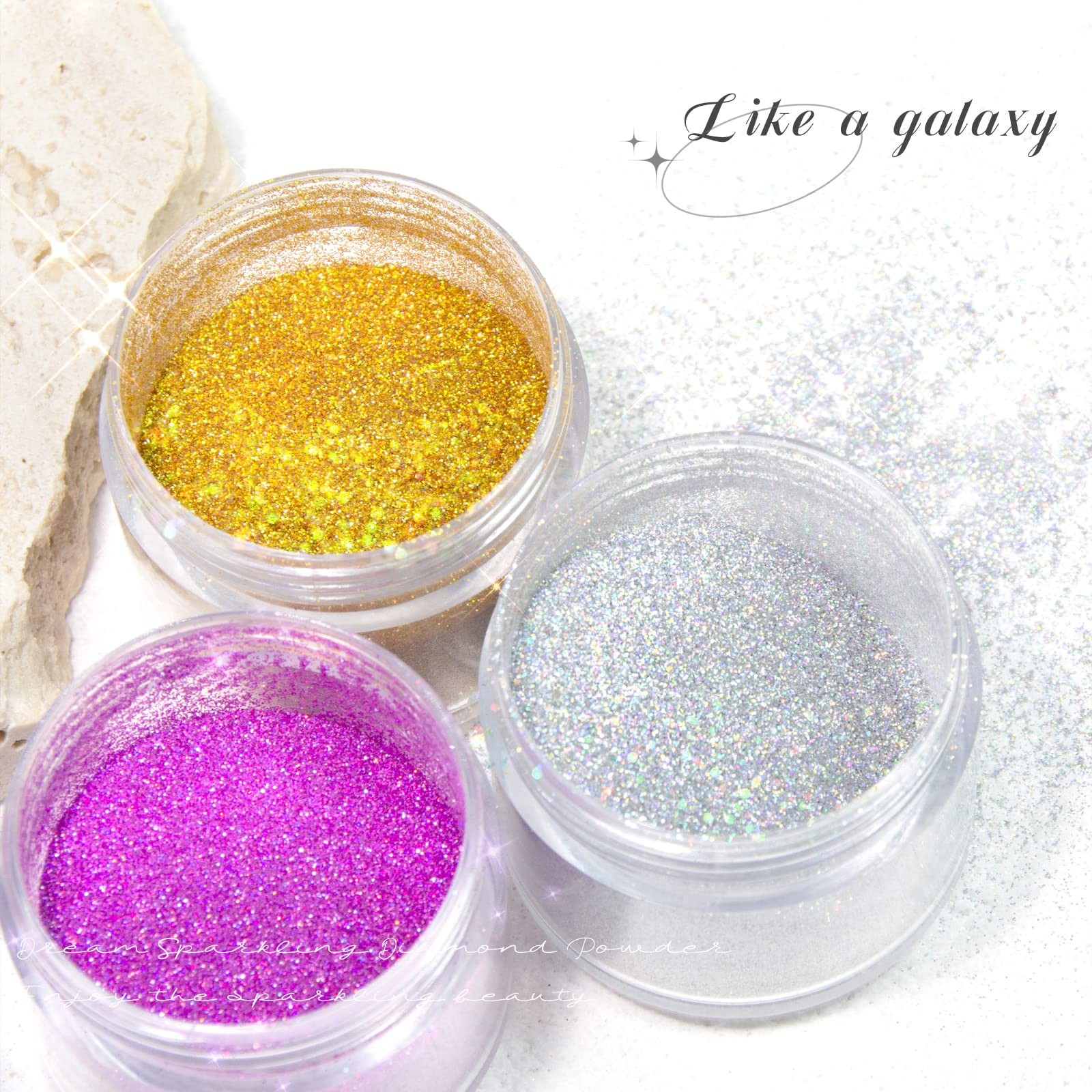 Body Glitter Spray,Sliver Gold Pink Glitter Powder,Shimmer Highlighter Loose …