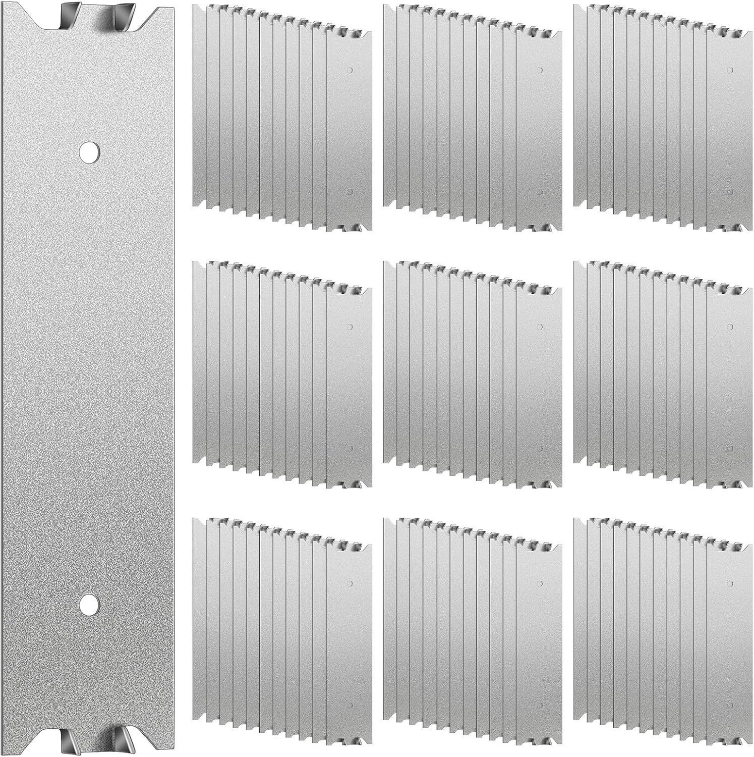 100 Pcs Galvanized Nail Plates 6 x 1.5 Inch for Secure Furniture Protection