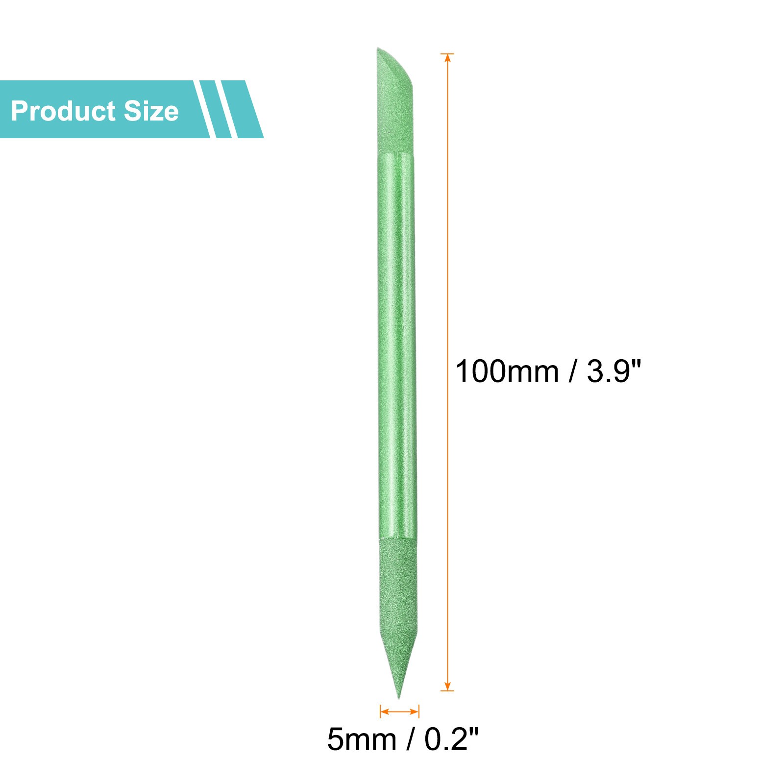 Glass Cuticle Pusher Crystal Manicure Stick for Nail Care, Green
