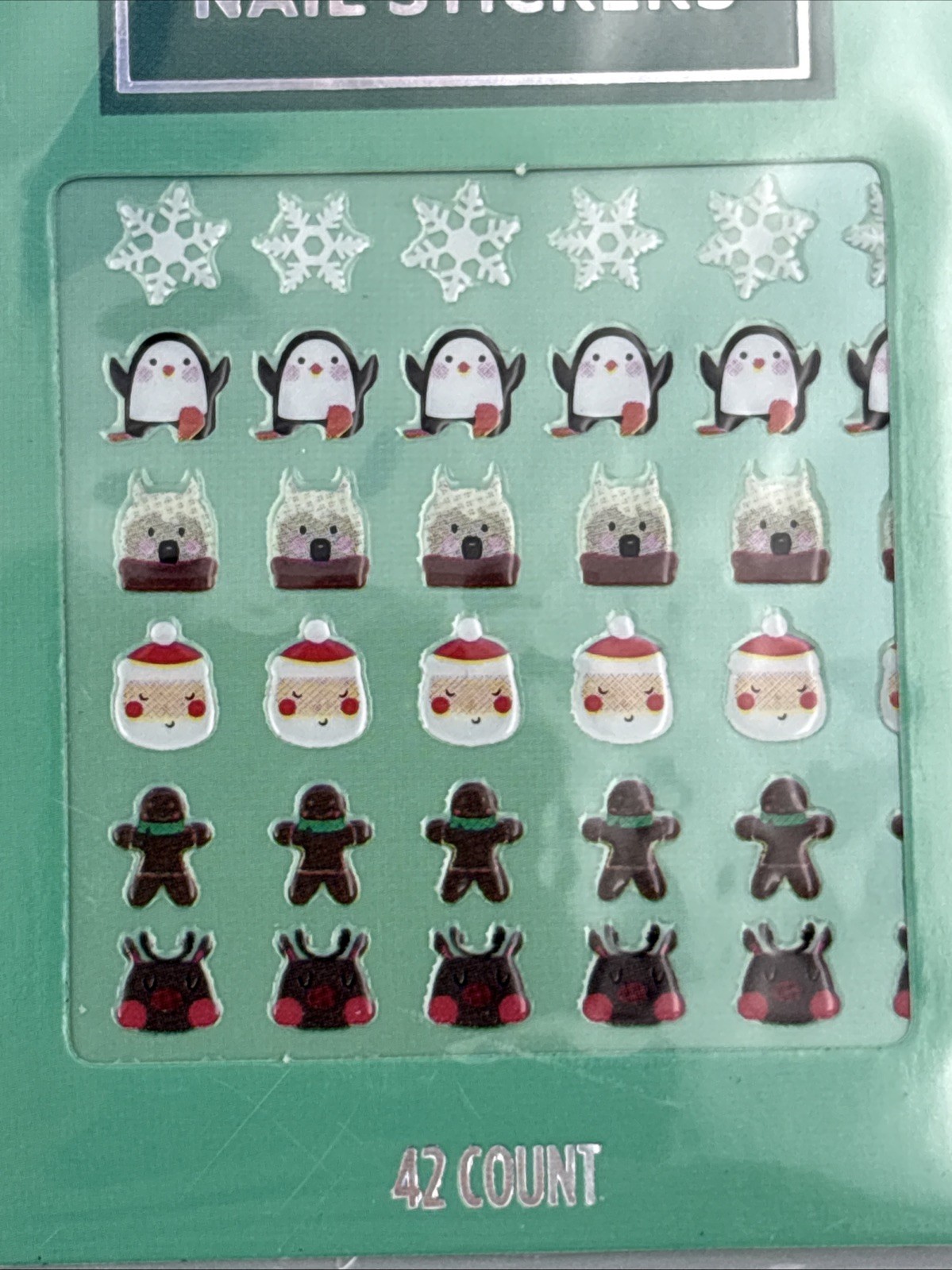 Christmas Holiday Nail Stickers Lot of 9 packs 378 total stickers