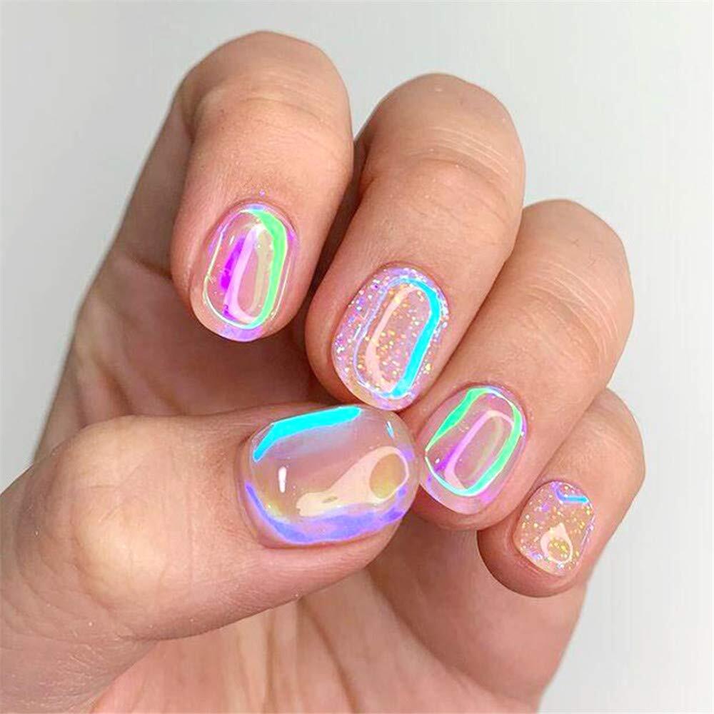 Broken Glass Style Nail Foil Stickers for Artistic Nail Design Decorations