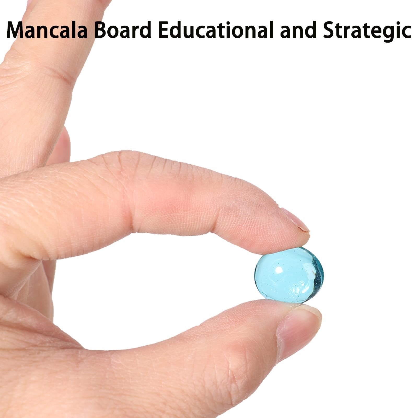 Wooden Mancala Board Game Set,Larger Size 17.6*5.2 inches, Woodgrain Color