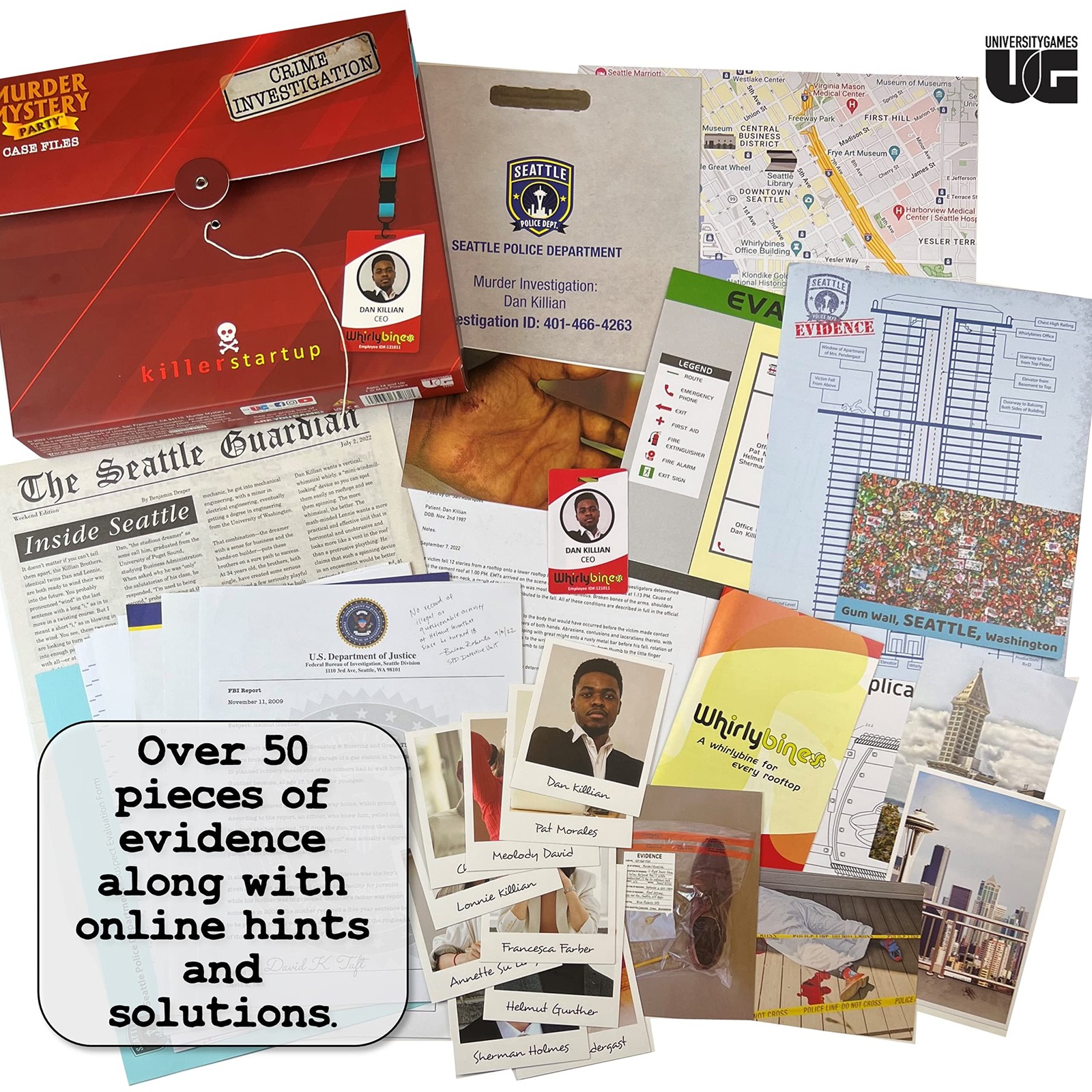 Murder Mystery Party Case Files: Killer 13 x 18.5 x 9 cm, Startup