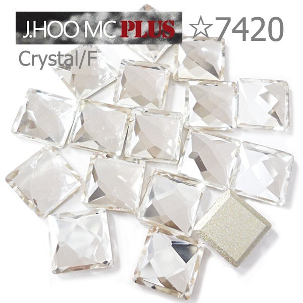 J.HOO Crystal 7420 Asymmetric Square Flat Back Rhinestones 10mm Nail Art (6pcs)