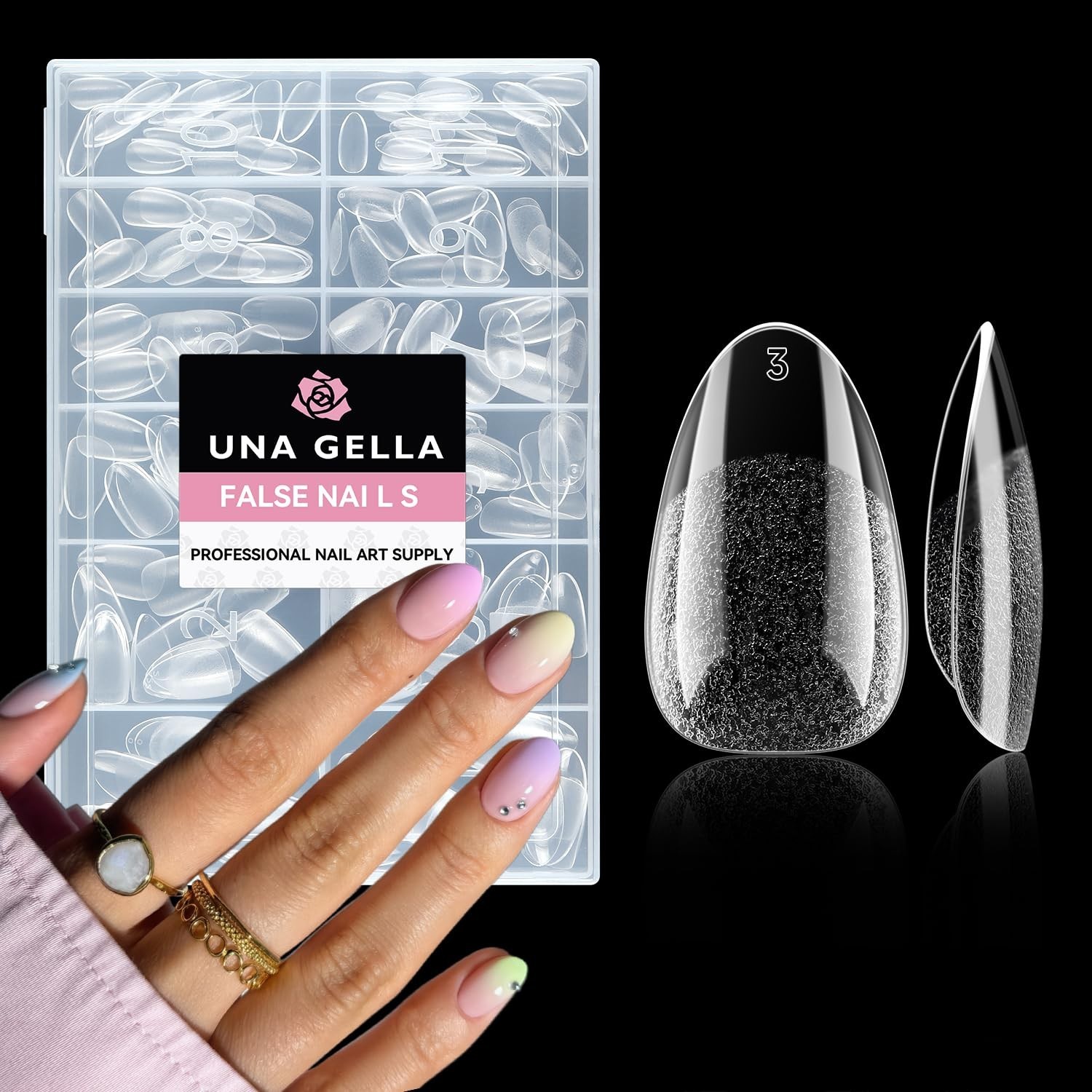 216pcs Short Almond Fake Nails – Easy DIY Gel Tips for Natural Look