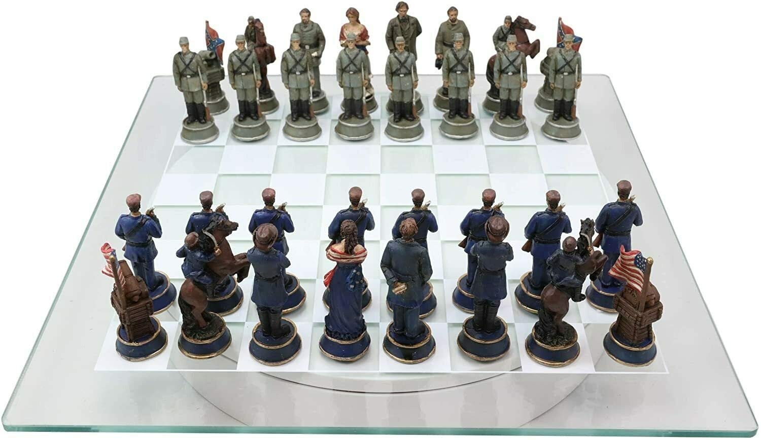 15.25 inches by inches, Clear and Frosted With Possibly Multi-colored Chess…