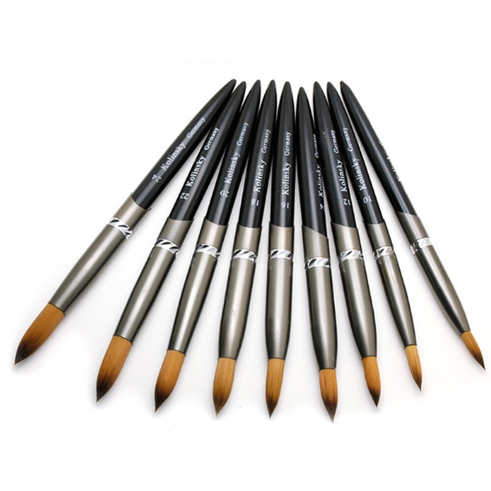 Acrylic Kolinsky Nail Brush Sizes 8-24 Nail Art Brushes Xmas Christmas Gift