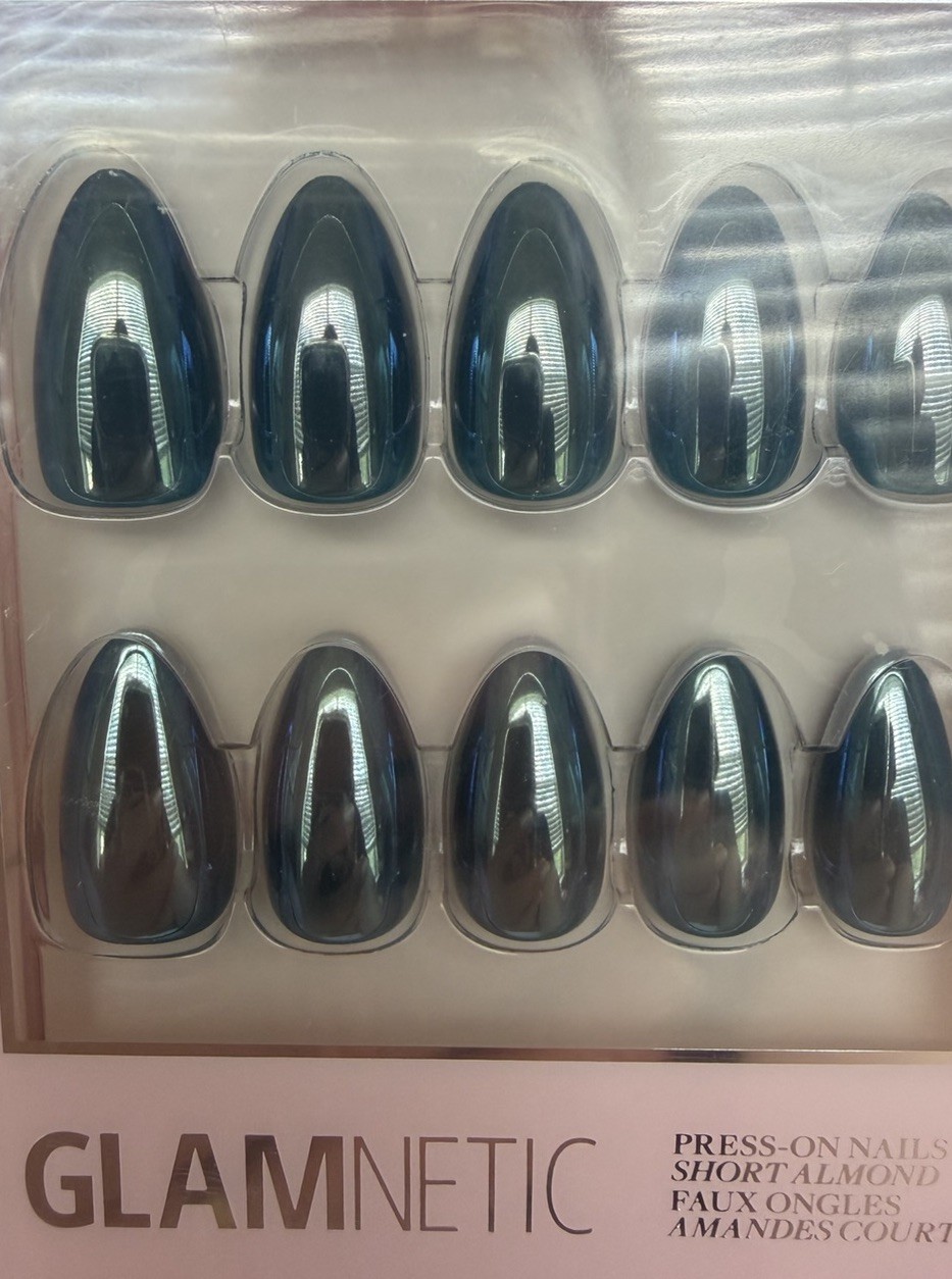 Glamnetic-Midnight Teal Short Almond