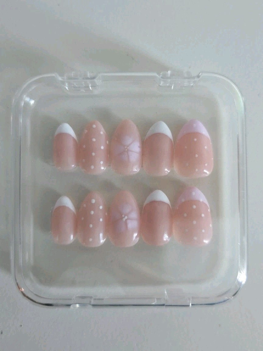 Custom Nail Art Gel Handmade Press On Nails Sz M (1-5-4-6-9 mm)
