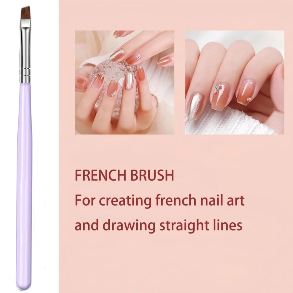 6PCS Brochas de Unas Set Pinceles Nail Art Gel Liner Extension DIY Manicura