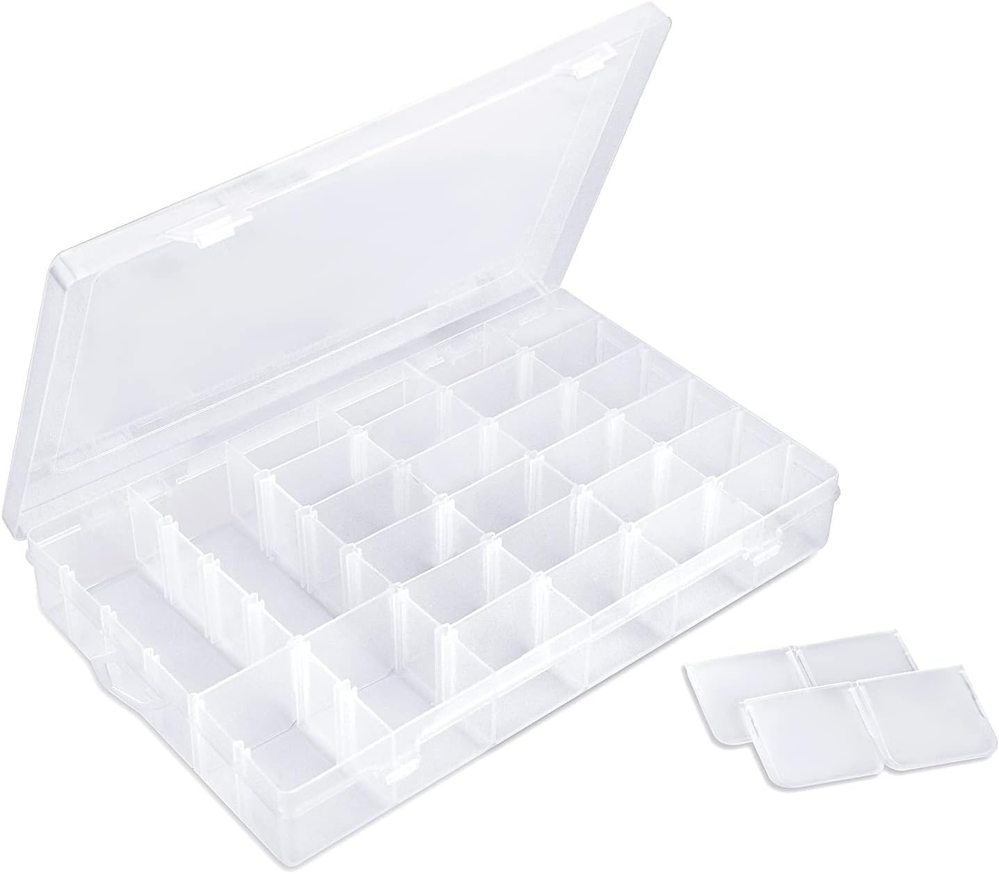 Nail Organizer Storage Box 36 Grids, Rhinestone Container Clear, Acrylic Pres…